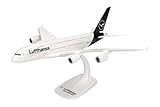 herpa 612319 – Airbus A380, Lufthansa Doppeldecker, Wings, Modell Flugzeug mit Standfuß, Modellbau, Miniaturmodelle, Sammlerstück, Kunststoff, Snap Fit - Maßstab 1:250