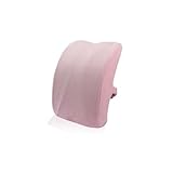 Ergonomisches Lendenwirbelstützkissen für Bürostuhl, Heimspiel, Schreibtischstuhl oder Autositz, orthopädisches Rückenschmerzenstützkissen mit verstellbaren elastischen Bändern (Rosa)
