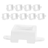 Zerodeko 10 Stück LED Außenleuchten Montageclips aus Robustem Kunststoff Quadratische Kleiner Lichtklemmen für Gartenbeleuchtung Wetterfeste Halterungen Kompatibel mit Govee Lichterketten