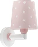 Dalber kinder Wandlampe, Kinderlampe Wandleuchte kinderzimmer Wolken Star Light Sterne Rosa, 82219S, E27