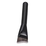 Healvian 1Stück Förmige Konturbürste für Foundation Professionelle Make Up Bürste mit Holzgriff Langlebig für Salonanwendungen Schwarz