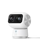 eufy Security Indoor Cam S350, Dual Kameras, 4K UHD Auflösung, Überwachungskamera mit 8× Zoom und 360° PTZ, Mensch/Tier KI, Ideal für Babyphone/Haustierkamera/Hausüberwachung, Dual-Band Wi-Fi 6