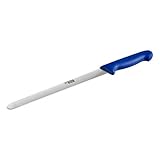 thermohauser Konditormesser (Stahl, rostfrei), einseitig geschliffen, mit blauem Kunststoffgriff, Klinge 26 cm, Blau