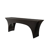 EBETA E Elastisch Biertischhussen Biertisch-Auflage & Tischdecke für 50cm Breite Bierzeltgarnitur Stretch Hussen für Festzeltgarnituren Hussen (Schwarz)