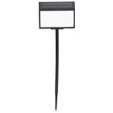UKCOCO Solar Adressschild für Außen - Hausnummern LED beleuchtet Hausnummer Adressschild mit Pfahl Wandmontage oder Bodenstecker Außenadressnummer für Haus
