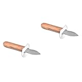 GLEAVI 2 Stck. Austernmesser Aus Edelstahl Austernöffner Austernschälen Werkzeug Professional Auster Offen Meeresfrüchte-messer Schaltier Rostfrei Austernschalenöffner Austernschäler Holz