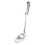 Kelle esslöffel barlöffel Schöpflöffel soup ladle spoons supoon stabiles Servierbesteck schwere Löffel großer Löffel Geschirr mit Hakengriff Metalllöffel Aluminiumlegierung Silver PRETYZOOM