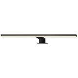 BRILONER - LED Spiegelleuchte Bad 2 in 1 Montage, IP44 Spritzwasserschutz, Warmweißes Licht, Badezimmerlampe, Schrankbeleuchtung, Spiegellampe, Lampe Badezimmer, 50 x 10,5 x 4 cm, Schwarz