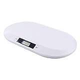 HOARLICN Babywaage, Weight Scale Abs 20kg 55 X 32 X 2.7cm Lcd 10g Mit Babywaage Handtuch Messlineal Fur Säuglinge, Kinder, Kleintiere