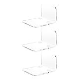 Jooehyer Lautsprecher Babyponitore für Sicherheitskameras Acryl Schwimmende Wandregale Universal Kleines Wandregal Set Von 3