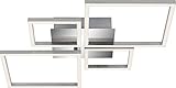 BRILONER - LED Deckenlampe dimmbar in Stufen, schwenkbar, warmweiße Lichtfarbe, Lampe, LED Deckenleuchte, Wohnzimmerlampe, Schlafzimmerlampe, Küchenlampe, Deckenstrahler, 75x47x7,3 cm, Chrom-Alu