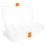 AMZfishing NEU 2x Tackleboxen | Angelkasten klein | Mini Angelbox | Kleinteilebox Angeln | Aufbewahrungsboxen | Tackle Box Angeln | Angelkoffer Kleinteile | Köderbox Angeln (a: 2 Stück)