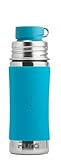 Pura Sportflasche Edelstahl für Kinder mit Deckel und Sport-Silikonhülle (ohne Kunststoff, ungiftiges Zertifikat, ohne bpa) Wasser