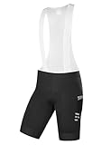INBIKE Fahrradhose Bib Shorts Radlerhose Fahrradunterhose Shorts Fahrrad Kurz Herren Gepolstert mit Träger Tasche Sommer Atmungsaktiv Elastisch Schwarz L