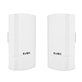 KuWFi WLAN Bridge Outdoor, 900Mbit/s Indoor/Outdoor Access Point to Point Wireless Bridge, 2 km PtP/PtMP WiFi Bridge CPE mit PoE Adapter, Richtfunk-WLAN für Netzwerkverlängerung und IP Kameras