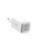 Anker USB C Ladegerät 47W, 523 Charger (Nano 3), kompakt mit 2 Anschlüssen GaN Schnellladegerät für iPhone 16/15/15 Plus/15 Pro/15 Pro Max/14, Galaxy, Pixel 4/3, iPad/iPad Mini (Kabel nicht enthalten)