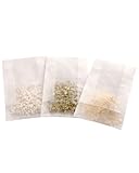 Pergamenttüten 100 Stück, Maße: 6 x 4,5cm, Pergamintüten klein, Pergamenttüten, Flachbodenbeutel, Papiertüten klein, flach für Kleber, Glitzer, Konfetti, Schminke, Nadeln, uvm.