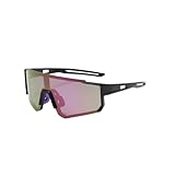 AOWVUTS Sonnenbrille Fahrradbrille Herren Damen Sportbrille Polarisiert Schnelle Brille Radsport Brillen UV400 Schutz Laufbrille für Outdoorsport Rennrad Radfahren Laufen Golf Ski Rave (L)