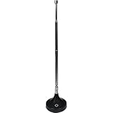 Oehlbach Radio Rod DAB+ Antenne | Radio Antenne für den Empfang von DAB+ und FM/UKW | Einfahrbare DAB Antenne mit Magnetfuß | Zimmerantenne inkl. Adapter auf F-Stecker | Schwarz
