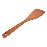 Veemoon Holzspatel 30cm Lang für Rechtshänder Ergonomischer Küchenwender aus Holz Antihaft Pfannenwender zum Braten und Rühren