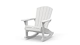 Keter - Gartenstuhl Adirondack mit Schaukel Farbe Weiß 80,5 x 92 x 100,5 cm