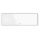 Cecotec Ready Warm 5310 PowerBox Keramik-Wandheizung mit LED-Display und Fernbedienung, 2000 W, 3 Modi, 24-Stunden-Timer, Oszillation, IP23, Montageset, Abdeckung 20 m²