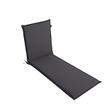 LILENO HOME Sonnenliege Auflage als [1er Set - Rollliege] in Anthrazit Y - Gartenliegen Auflage perfekt für Strandliege - Polster Auflage für Gartenliege (190x60x5cm) Malt