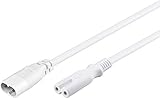 Goobay 97200 Verlängerungskabel C7/C8, 2 m, Weiß, 1x