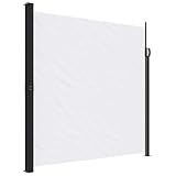 SKM Seitenmarkise Ausziehbar Weiß 200x500 cm,Heim & Garten,Rasen & Garten,Garten & Balkon,Sonnenschirme & Sonnenschutze,Weiß,9.35KG,4004466