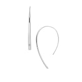 Fossil Damen Ohrringe aus Edelstahl oder Halbedelstein mit Ohrhaken oder Drahtverschluss, Silber schimmern