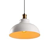 WOLWES Hutförmiger Metall-Kronleuchter mit kreativer Persönlichkeit, Metall-Pendelleuchte im einfachen Stil, Einkopf-Hängeleuchte mit E27-Sockel, Pendelleuchte für Restaurant-Bar-Dekoration, Deckenbel