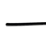 Selbstklebende Bürstendichtung 6,7 mm – Schwarz – Höhe 3 mm – Staubdichtung, Zugluftstopper, Abdichtung für Türen & Fenster, 5 Meter