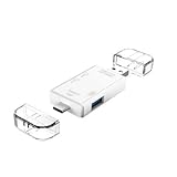 WOURRD SDTF-Kartenleser mit USB-MicroUSB- und USB-C-Anschlüssen für verschiedene Geräte