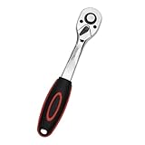 Umschaltknarre, Ratschenschlüssel, Ratschen Steckschlüssel, 1/4 Zoll Rachet Wrench mit 72 Zähnen, Ratschenantrieb Steckschlüssel, Schnellverschluss Ratsche Steckschlüssel, für Autoreparatur von Möbeln