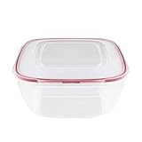 FLORINA Lebensmittelbehälter 4 l | Frischhaltedose FRESH BOX aus Kunststoff | Mit Deckel | Aufbewahrungsbox Luftdicht Quadratisch | Lebensmittelbox Mikrowelle Spülmaschine