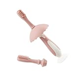 WATIIFUFU Silikonzahnbürste Weiche Putztrainer mit Zungenreiniger Bpa freies Material Schutzpad für Sichere Anwendung für Mädchen Junge Mädchen zur Sanften Mundpflege