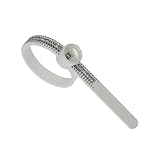 VONJACOB Ringmaßband/Ringgrößenmesser - mit einfacher Anleitung - Ringgröße bestimmen für Trauringe, Partnerringe & Verlobungsring - Ringschablone Ringtool