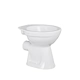 Stand WC Toilette Abgang Waagerecht Wand Tiefspüler Weiß Stehend NEU