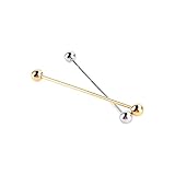 Einzigartige Vergoldete Kragen-Krawattennadel für Herren, Barbell-Bar-Clip-Brosche, 6 Cm, für Geschenke