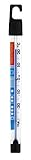 TFA Dostmann Analoges Kühlthermometer, 14.4002, Temperaturkontrolle, für Kühlschrank/Gefrierschränke/Kühlhäuser, schnell ablesbar, mit Kühlzonen, schwarz