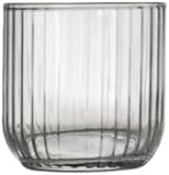 KONZEPT Geriffelte Gläser Set 6 teilig, Trinkgläser 300 ml, Wassergläser spülmaschinenfest