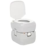 Festnight Campingtoilette XXL, Porta Potti, Camping Toilette WC Klo, Spül- und Abwassertank, 200kg Tragkraft, Die Mobile Toilette für Outdoor Camping, Festival,Stau, Zelten Grau 20 + 10 L