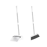 ARTSEWPLY Kehrschaufel Set mit Langem Stiel Staubbesen Haushalt Kehrgarnitur Standbesen für Boden Auto Bad Haustier Reinigung Praktische Kombination aus Besen und Schaufel Einfache