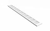 MS Beschläge Aluminium Stegblech Weiß RAL9016 Lüftungsgitter 60mm Breit pulverbeschichtet Türgitter Badbelüftung Lüftungsblech (Länge 600mm)