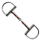 Generisch Premium Edelstahl -hochwertiges Reitstück, korrosionsbeständiges Snaffle Bit | Kupfer Roller Mund Pferdbit, bequemes Pferdetraining -Werkzeug, glattes Design, perfekt für Rid