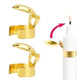 VYIBPDY 2 Stück kerzenlöscher automatisch, goldener kerzenlöscher,schwedischer Kerzenlöscher Ring Kerzendocht