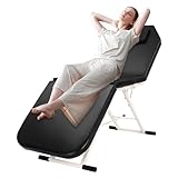 Tragbare Massageliege, Klappbar 3 Zonen Tragbarer klappbarer Spa Stuhl, Höhenverstellbarer Massagetisch mit Kopfstütze, Mobile Massageliege, bis 250kg Belastbar, 182*60*61 cm, für Salons SPA Zentren
