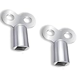 Jonami 2x Entlüftungsschlüssel Heizkörper Universal – Heizkörperschlüssel Vierkantschlüssel für Entlüftungsventil Ventilschlüssel Werkzeug Thermostatkopf Metall