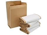 Bio-Kompostbeutel aus Kraftpapier, 10 Liter, 20 x 27 cm, 40 Stück, braun, kompostierbar