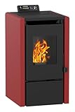 NEMAXX® PC5 Pelletofen Rot 5,3 kW – Raumheizung bis 120 m³ – kompakte Pelletheizung für kleine Räume – manuelle Steuerung – Wi-Fi Ready (optional) – zuverlässiger Heizbetrieb